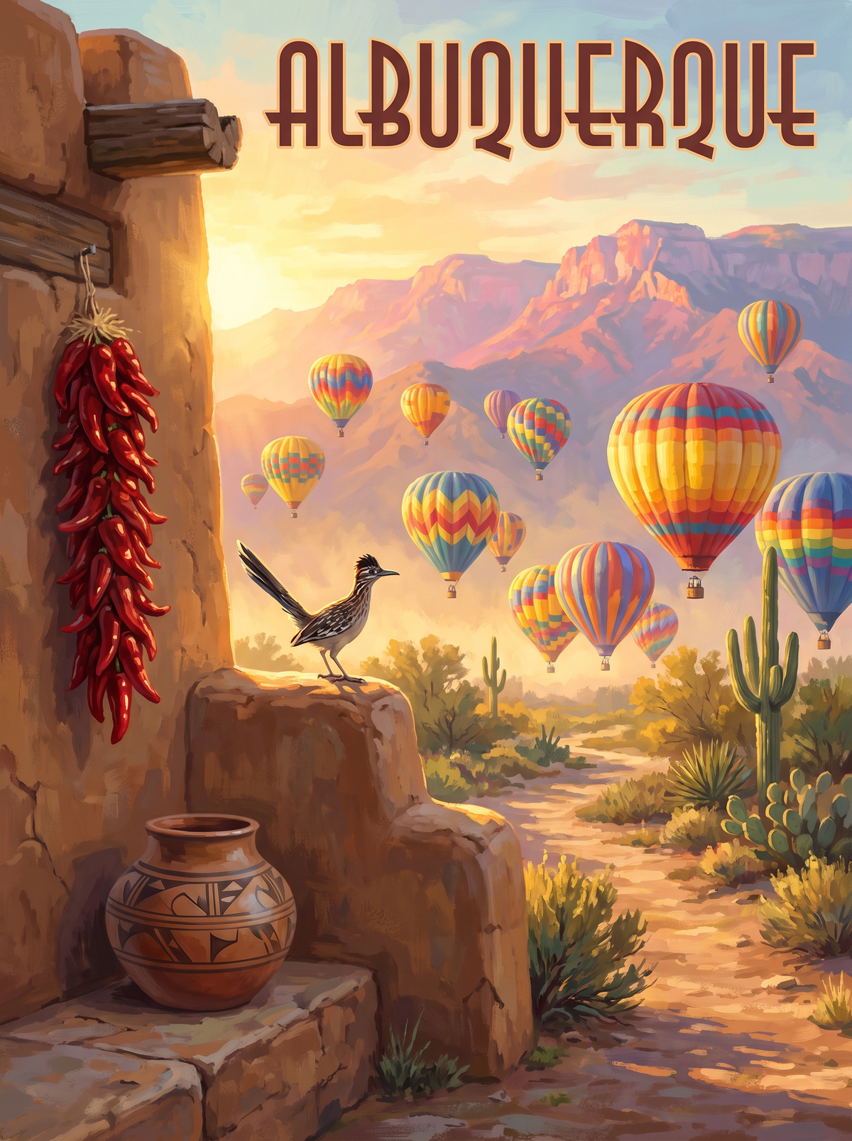 Albuquerque Balloons Over Adobe