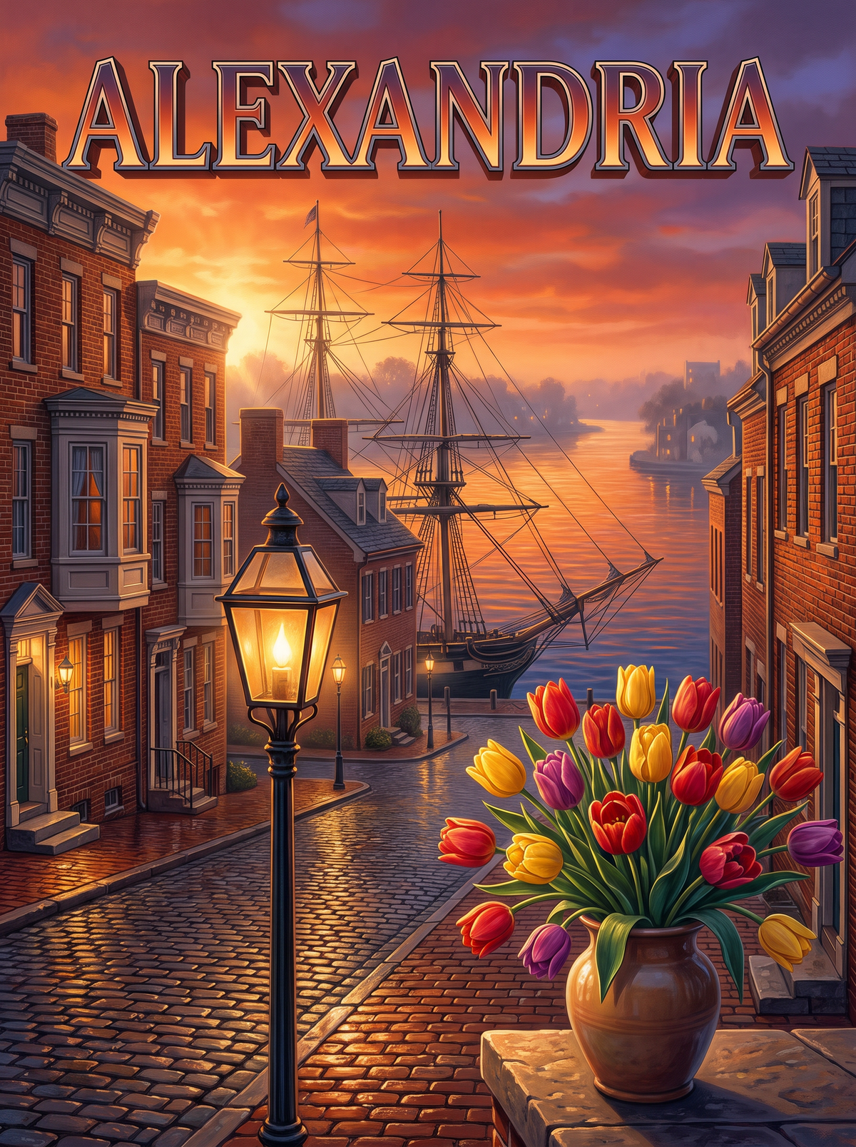 Alexandria Cobblestone Waterfront