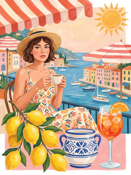 Amalfi Lemon Terrace (150 Color Diamond Painting)