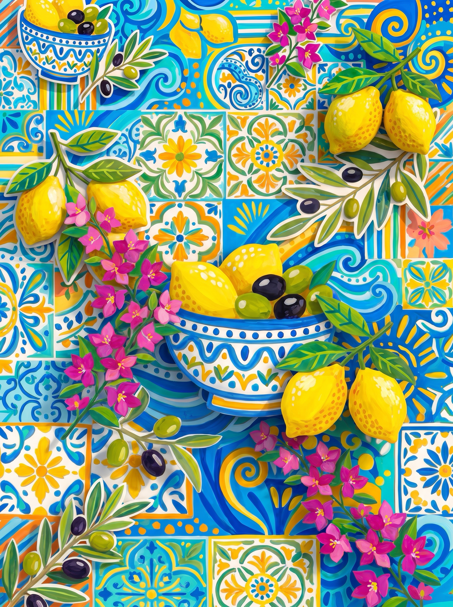 Amalfi Tile Lemon Bowl