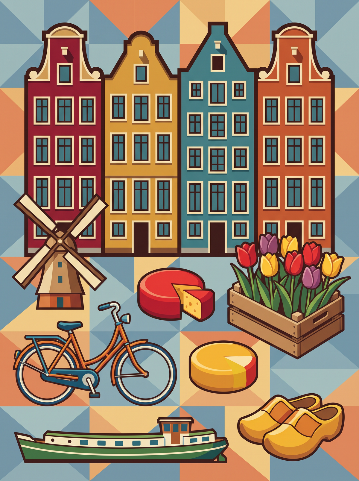 Amsterdam Gables Tulips Clogs