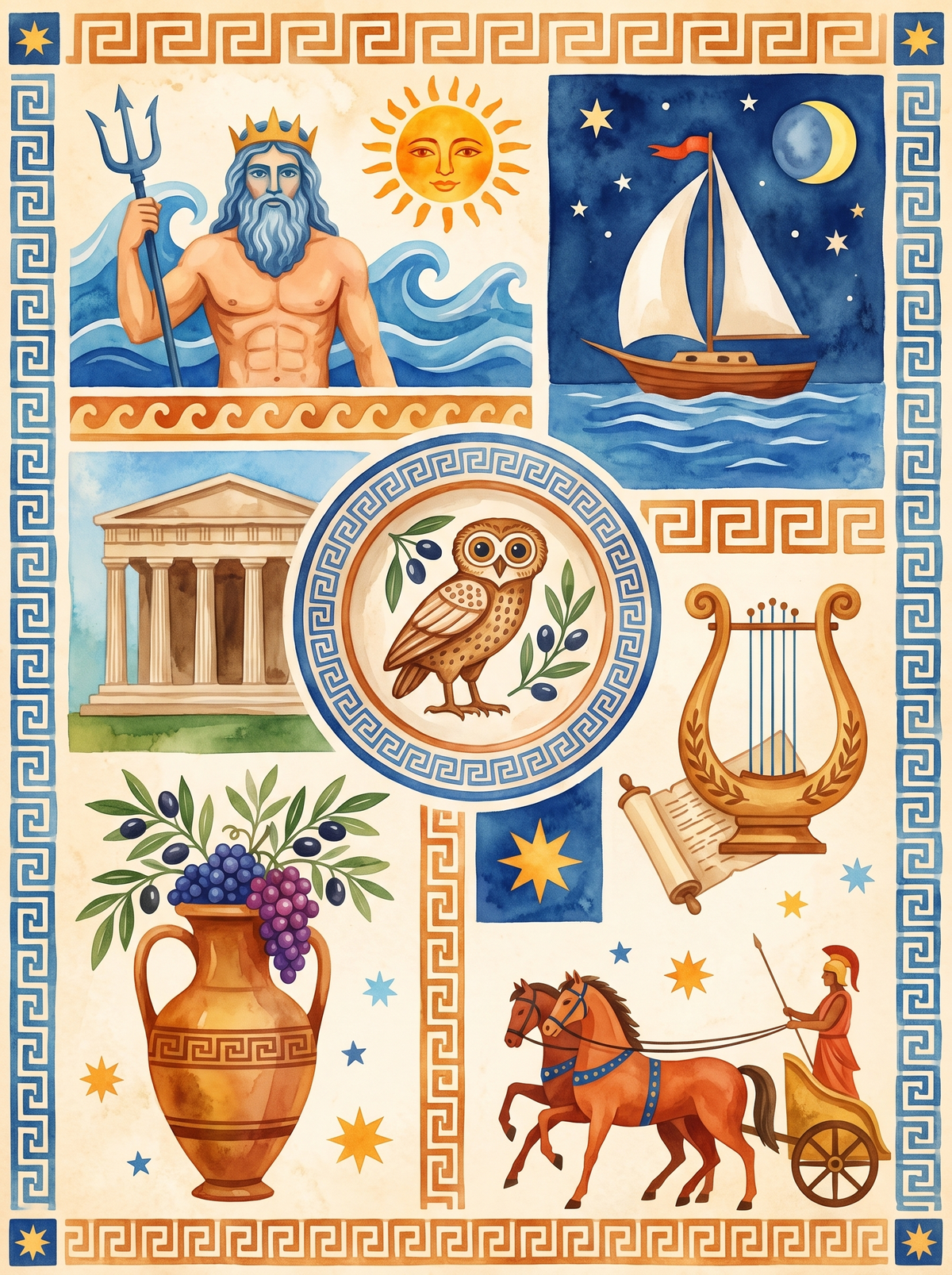 Ancient Greek Myth Panels