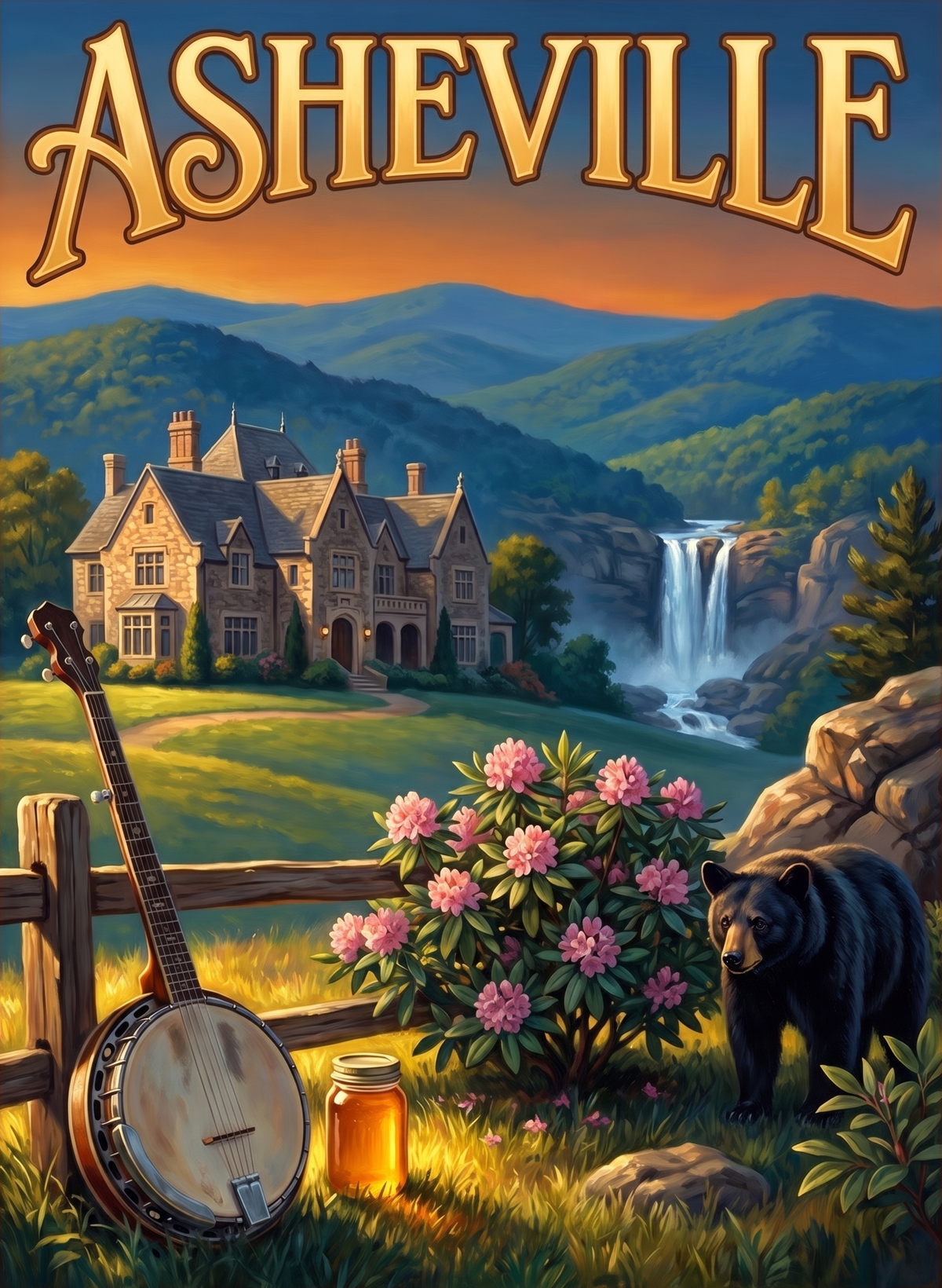 Asheville Mountain Estate Banjo