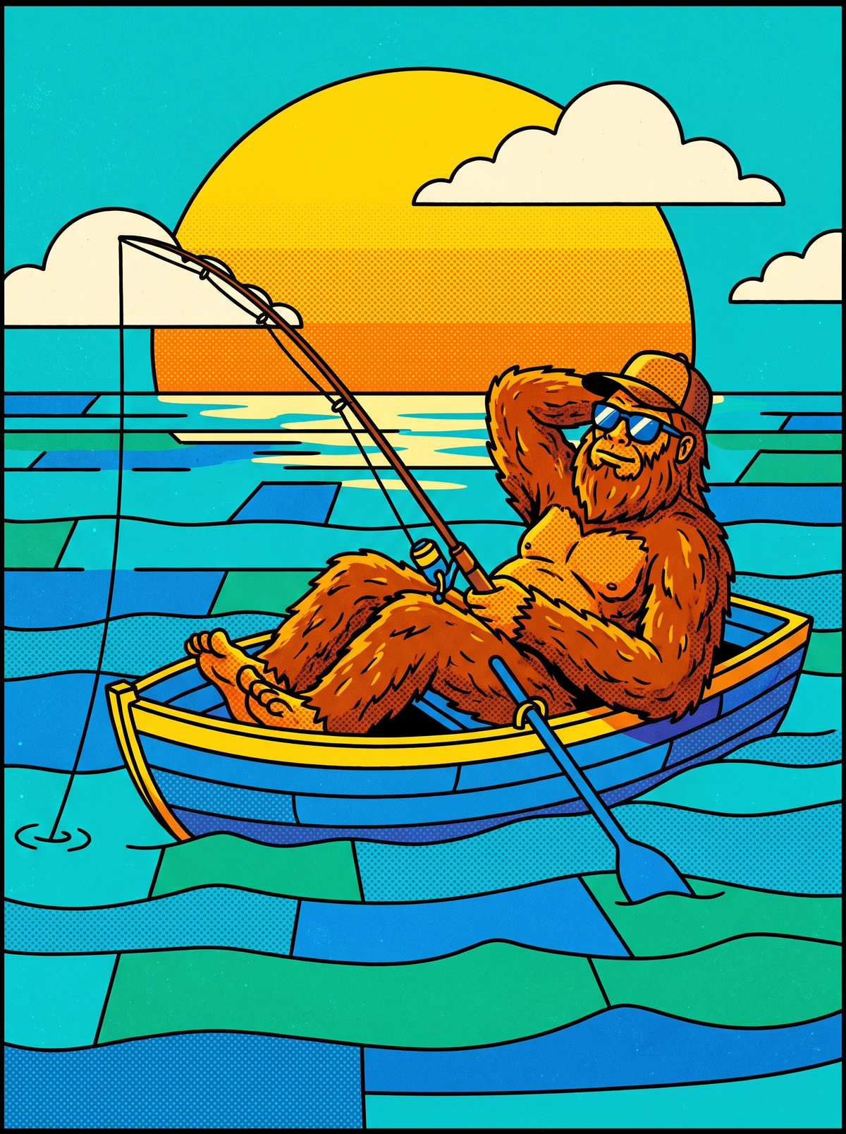 Bigfoot Fishing Rowboat