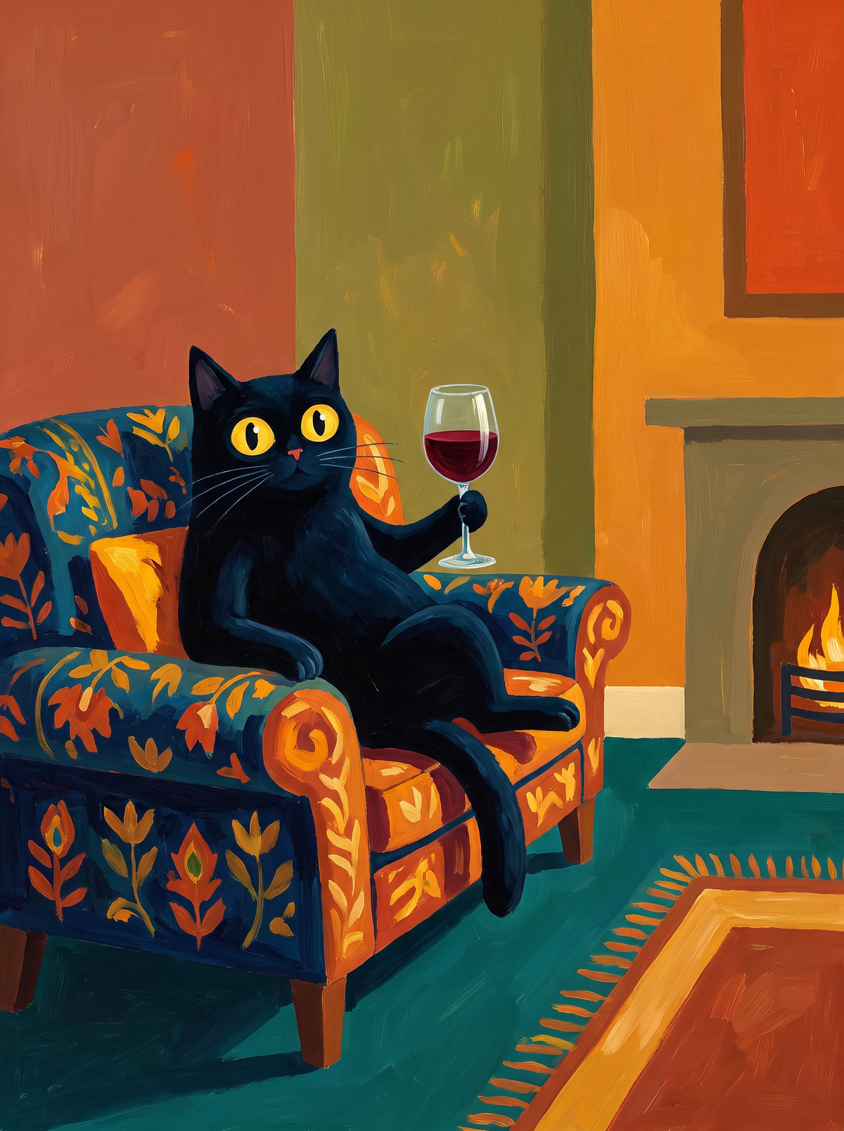 Black Cat Wine Armchair