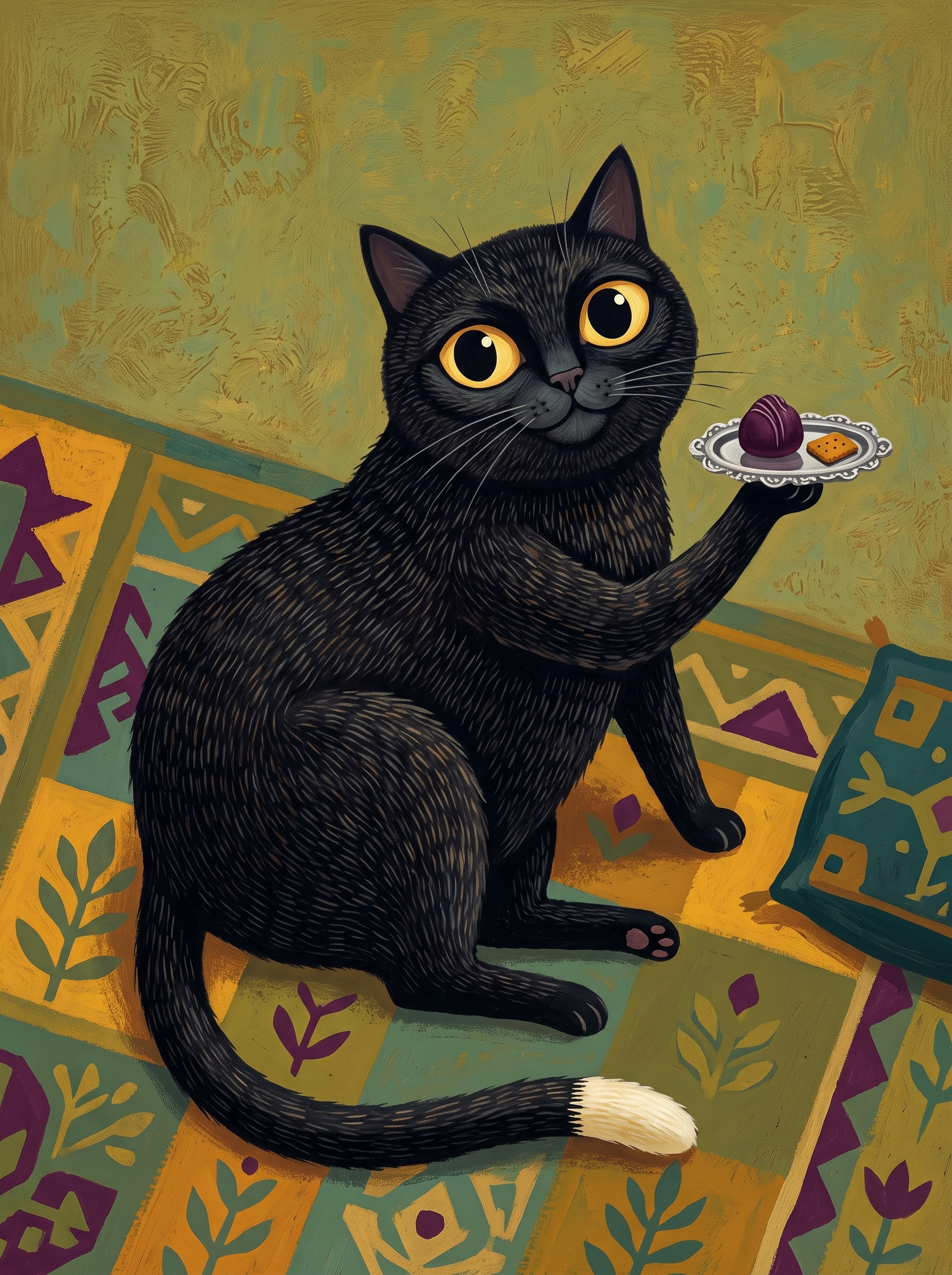 Black Cat With Chocolate