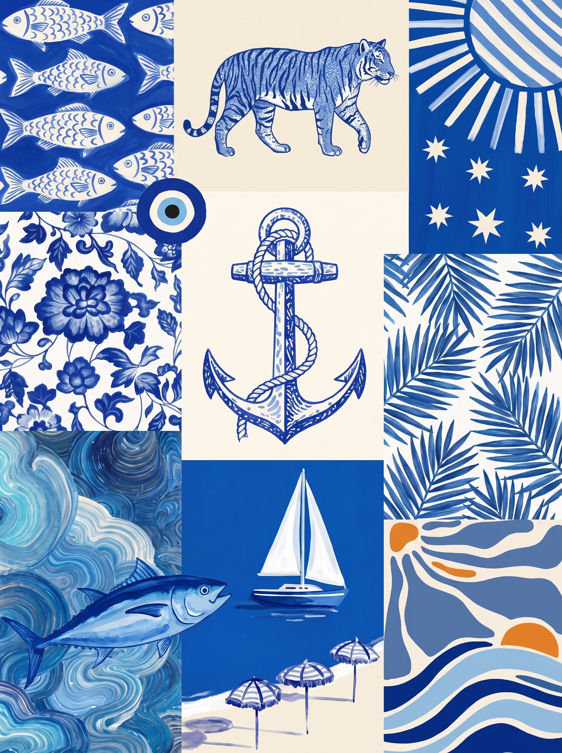 Blue Anchor Sailing Panels