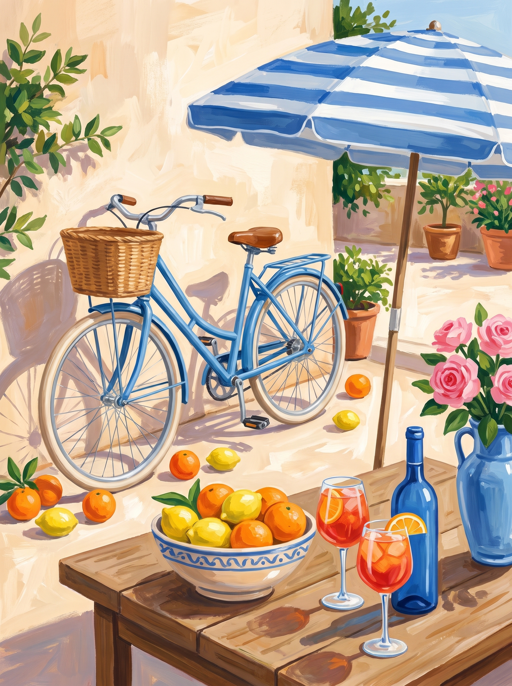Blue Bicycle And Spritz