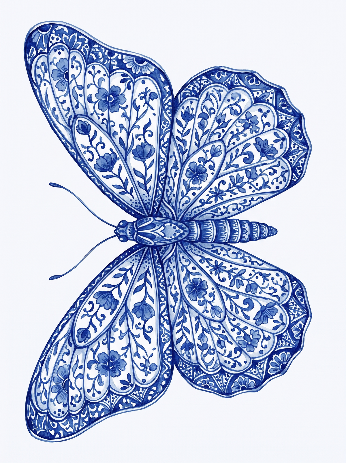 Blue Fan Wing Butterfly