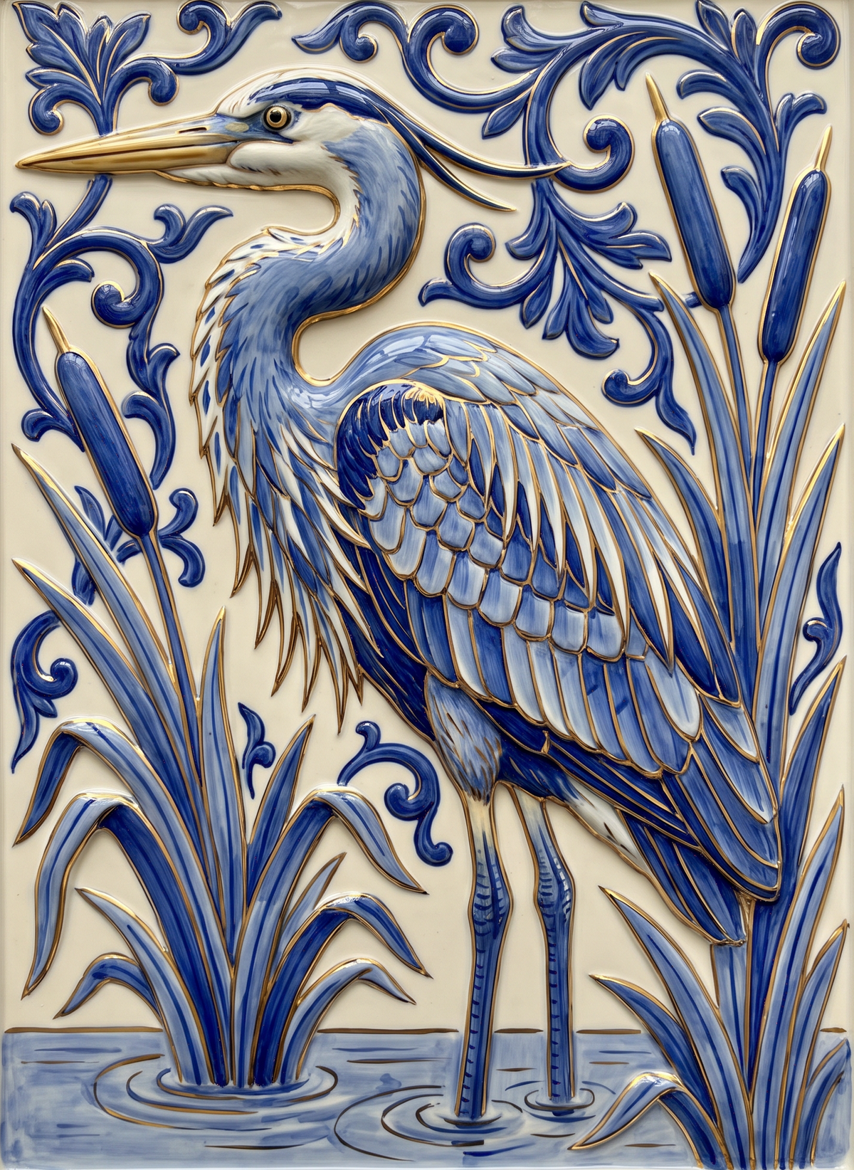 Blue Heron Tile