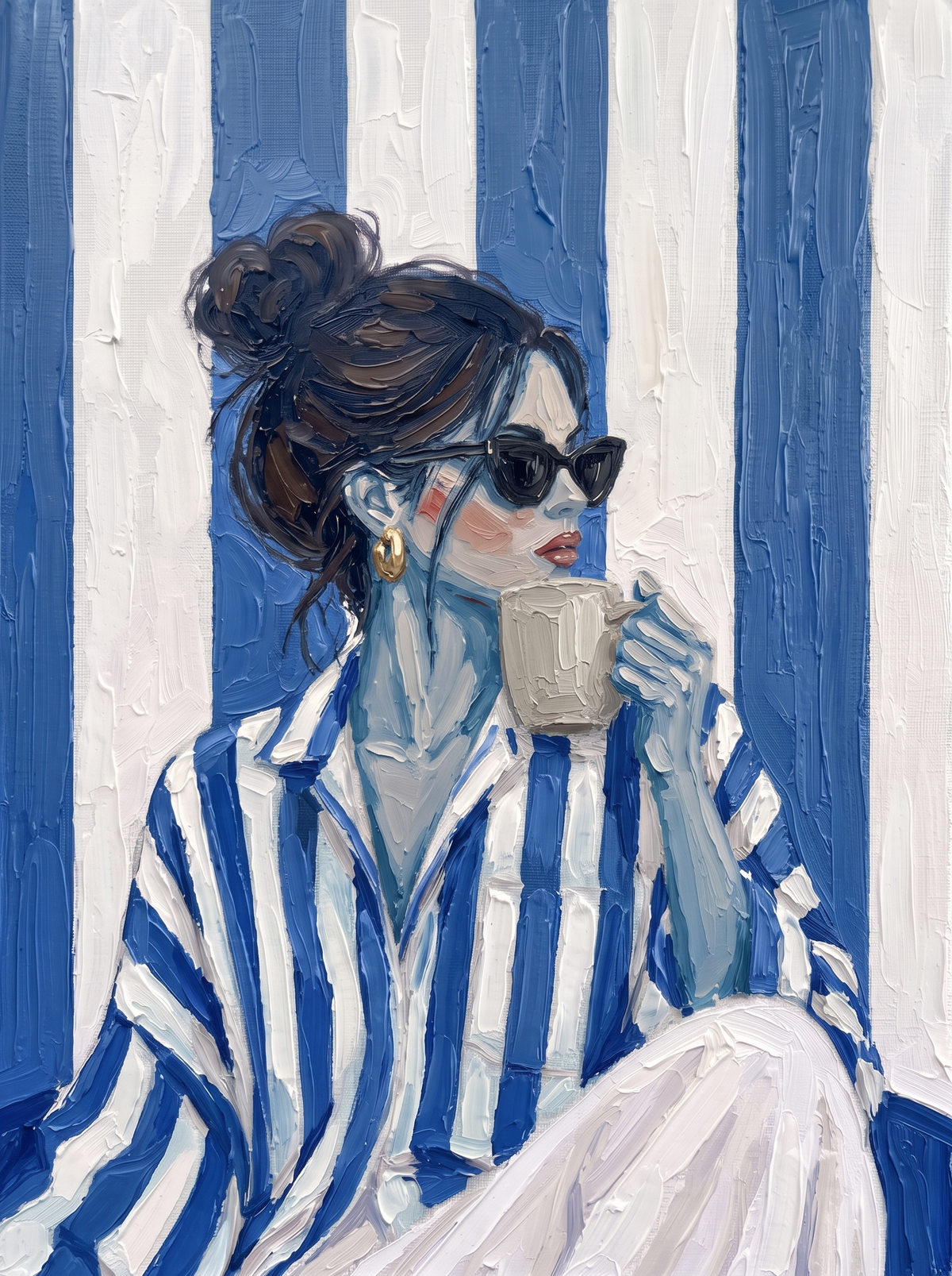 Blue Stripe Morning Sip