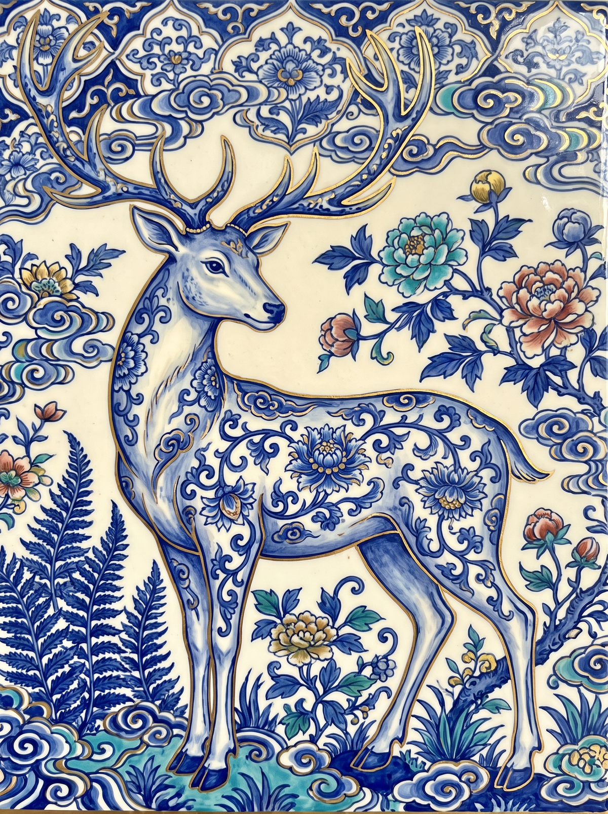 Blue Willow Stag