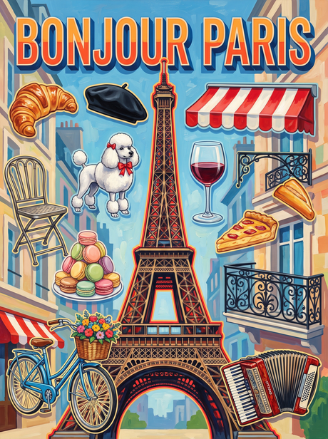 Bonjour Paris (150 Color Diamond Painting)