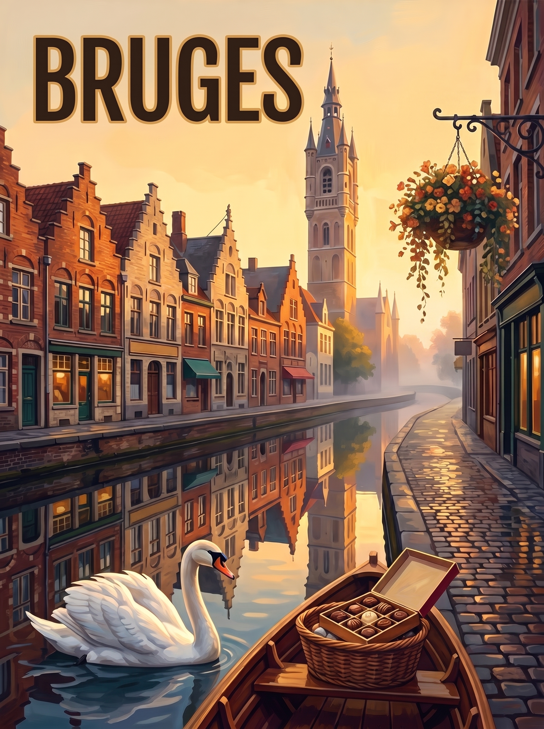 Bruges Swan Canal