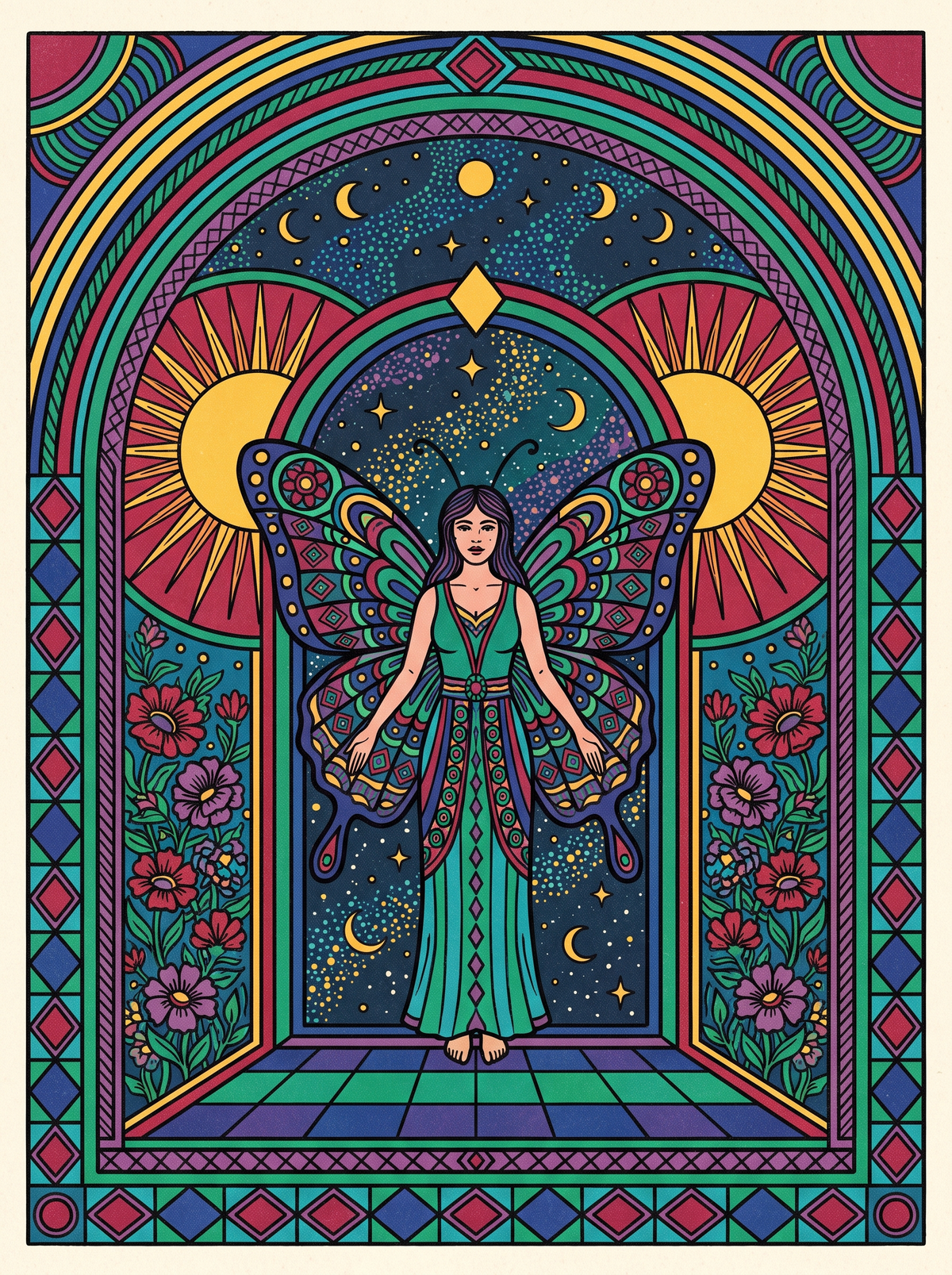 Butterfly Winged Woman