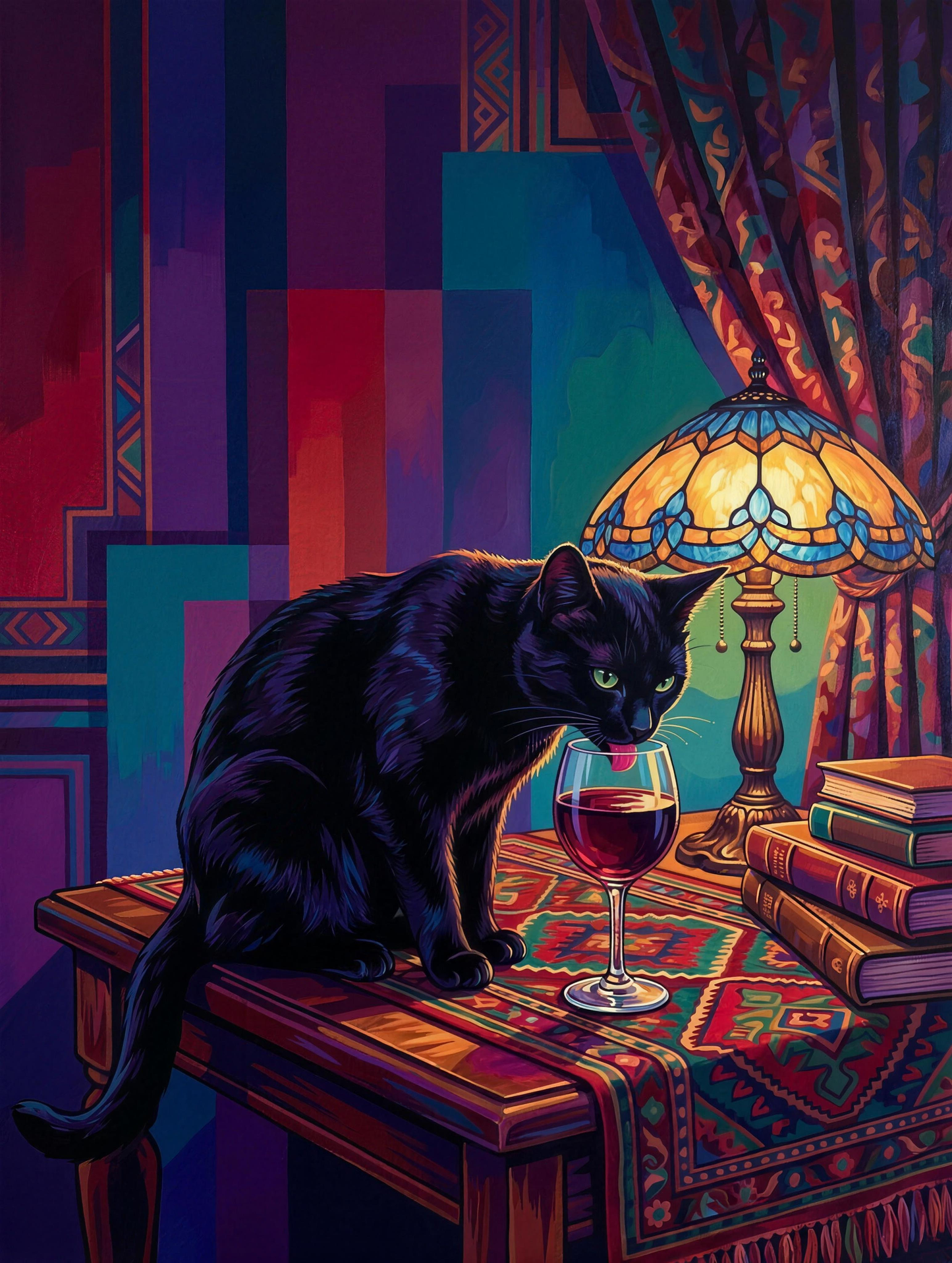 Cabernet Cat Lamplight