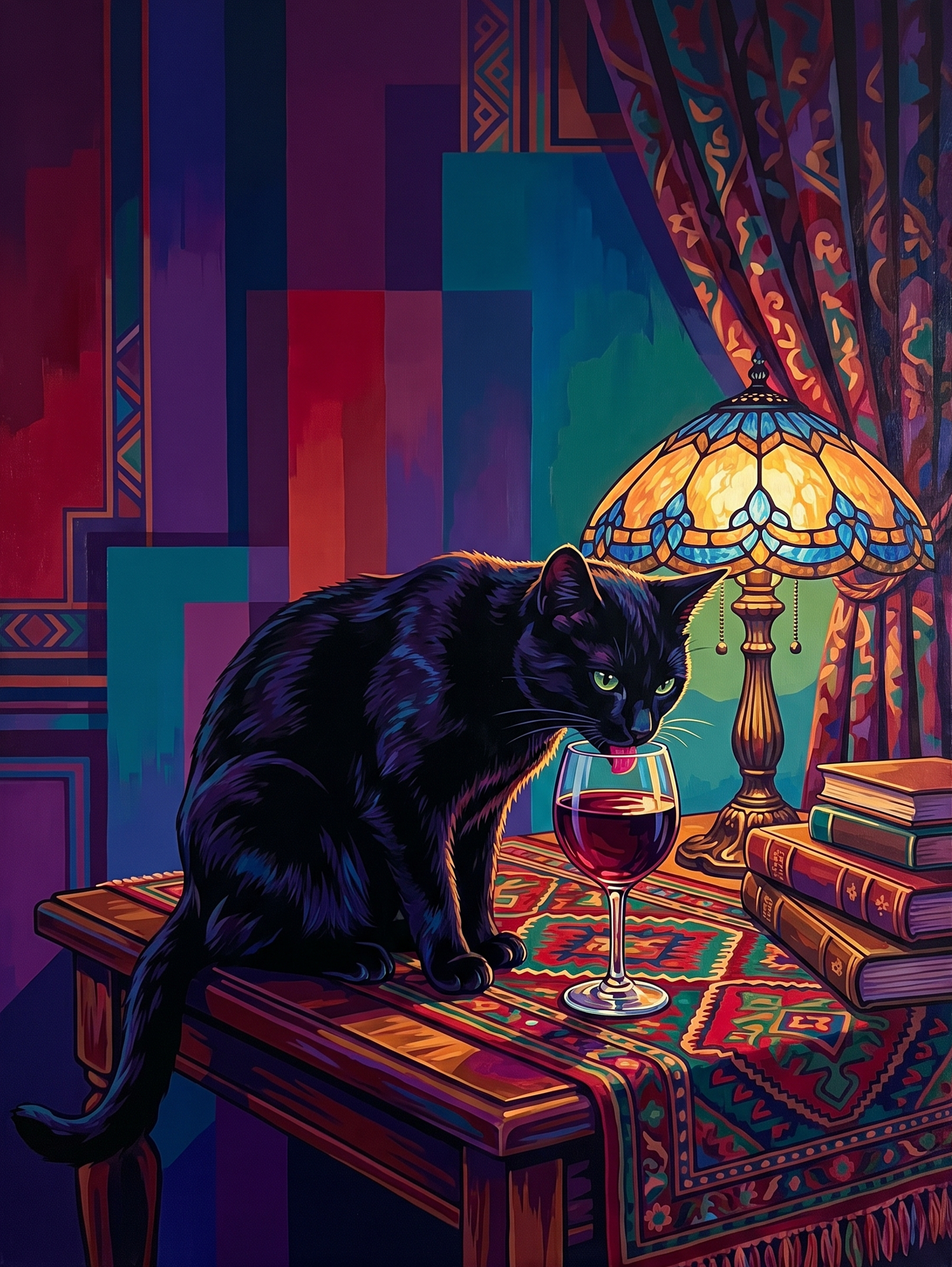Cabernet Cat Lamplight