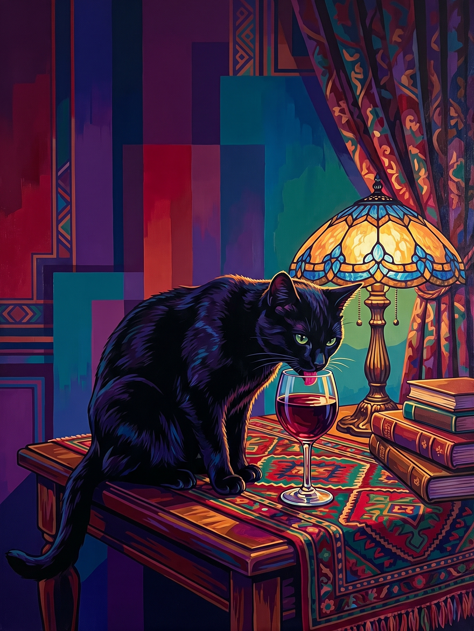 Cabernet Cat Lamplight
