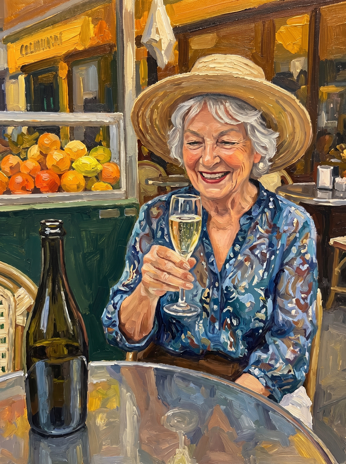 Cafe Terrace Champagne Smile