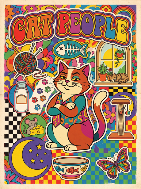 Cat People Riso (150 Color Diamond Painting)