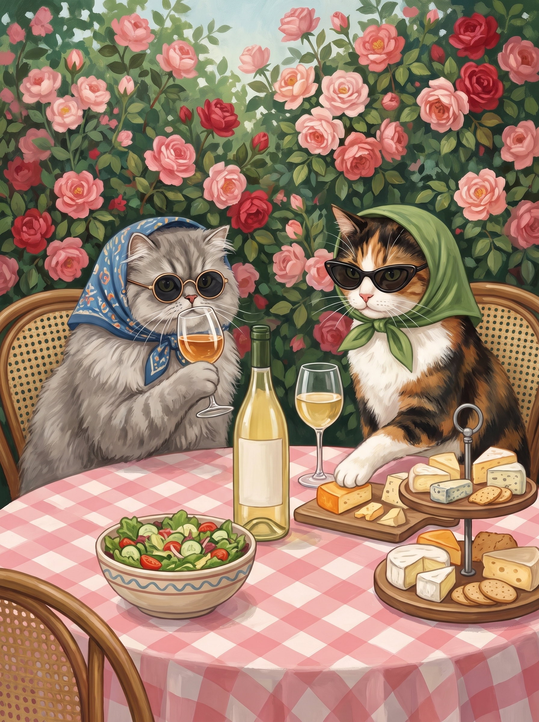 Cats Wine And Cheese