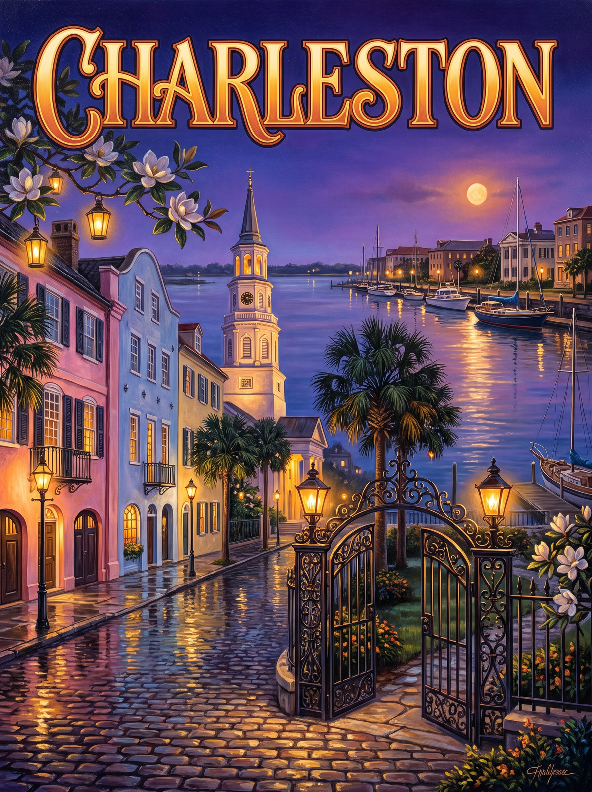 Charleston Rainbow Row Gate