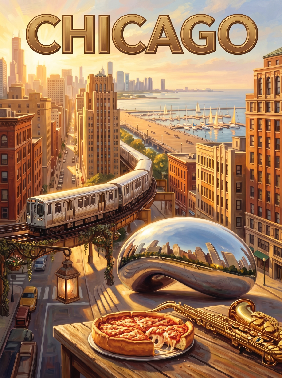 Chicago Bean And Train