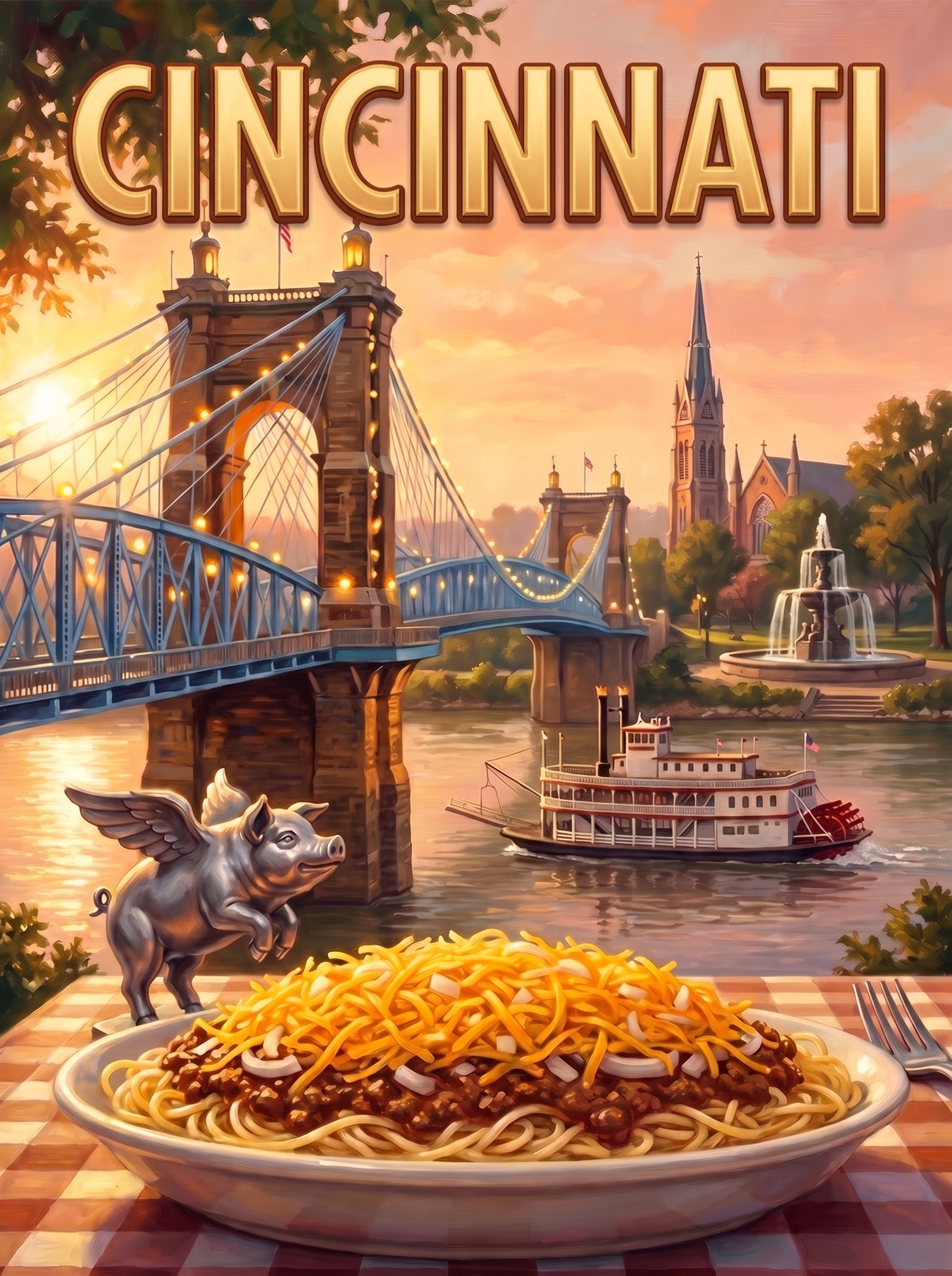 Cincinnati Bridge Flying Pig