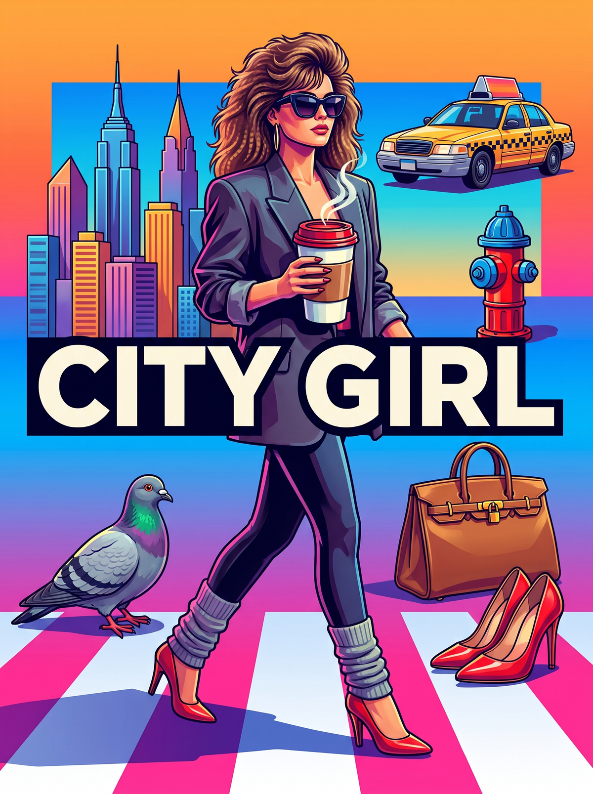 City Girl Crosswalk Strut