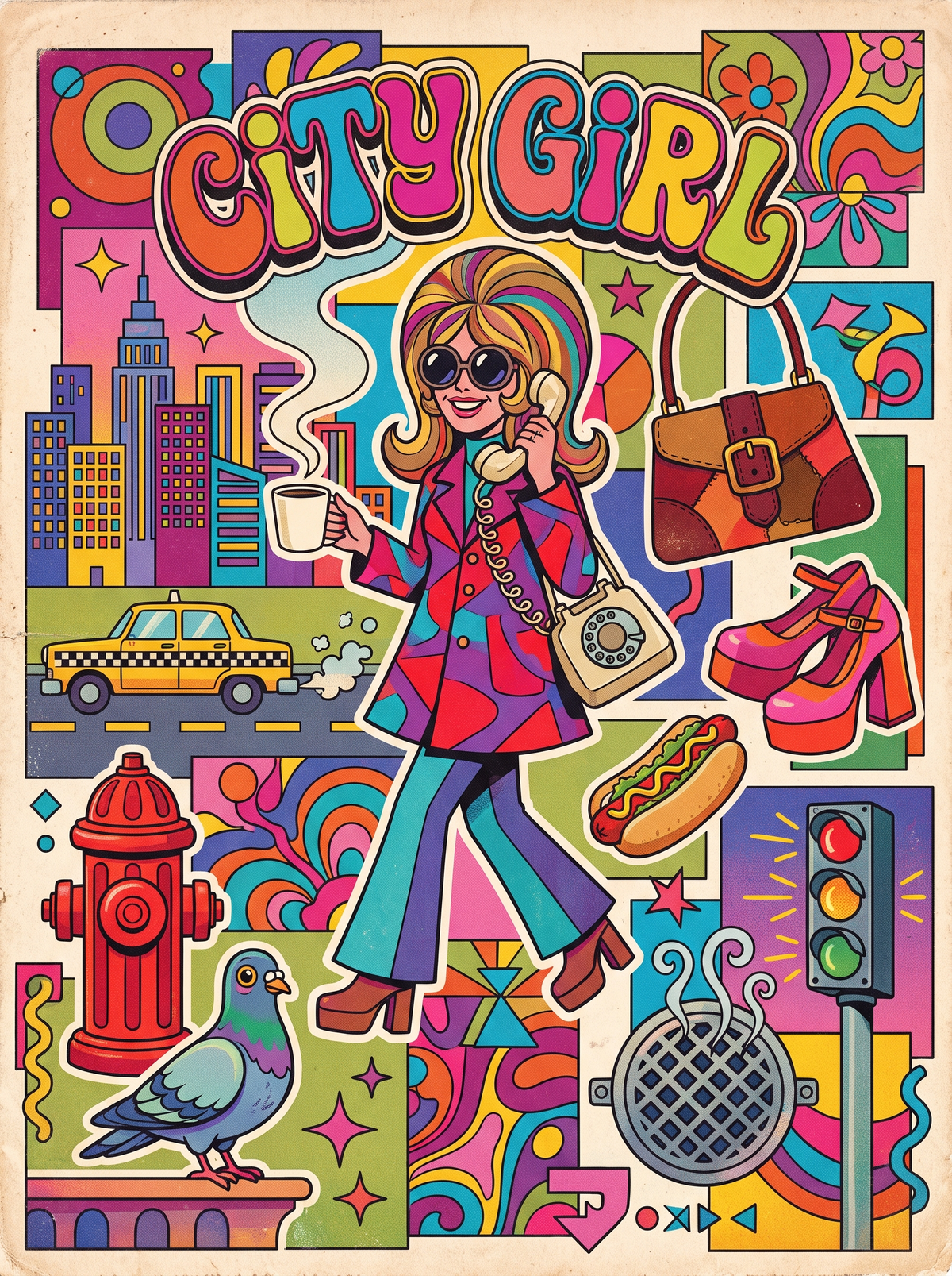 City Girl Yellow Taxi
