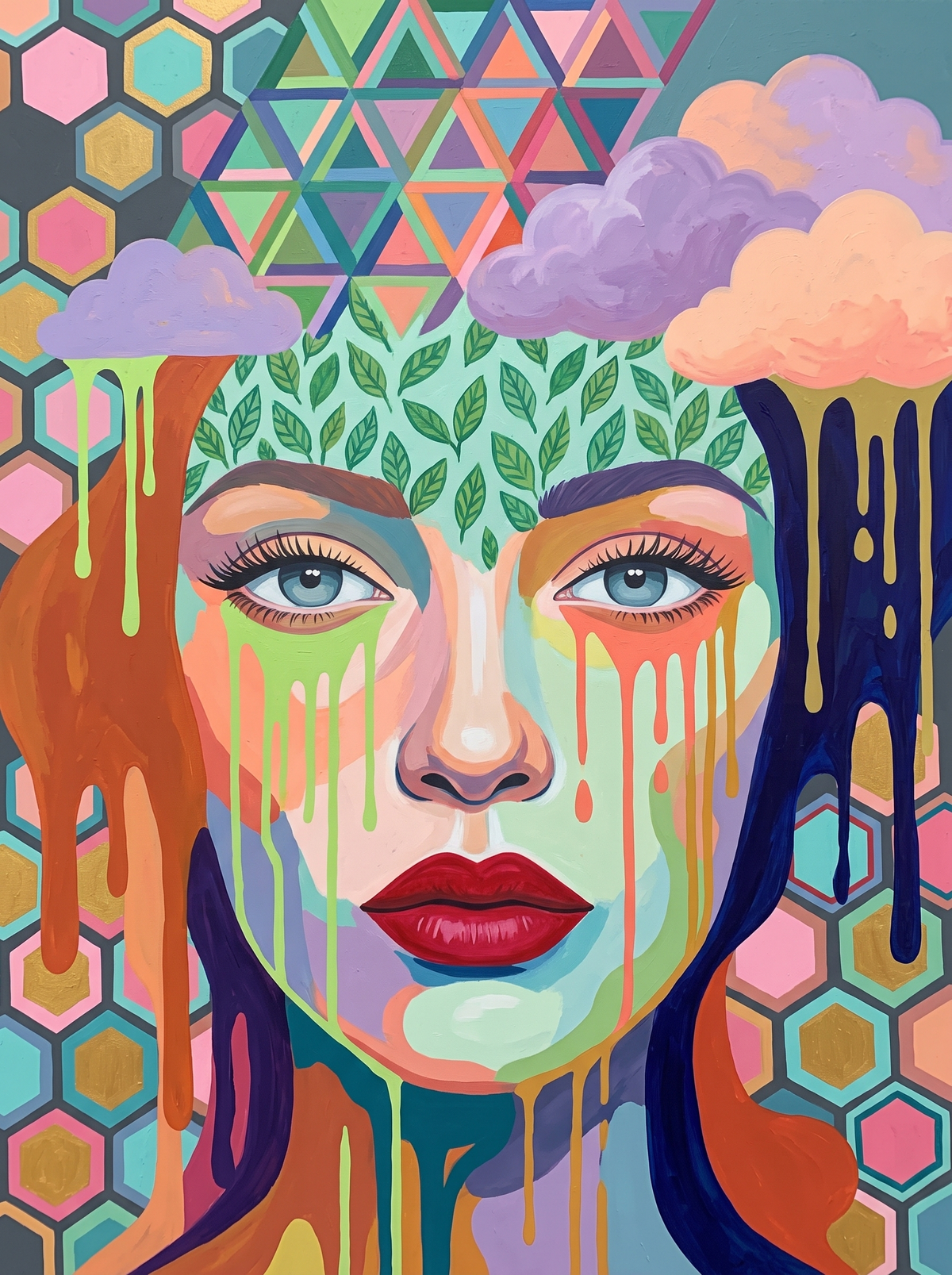 Cloud Head Drip Portrait