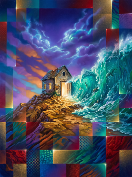 Cottage Door To The Wave