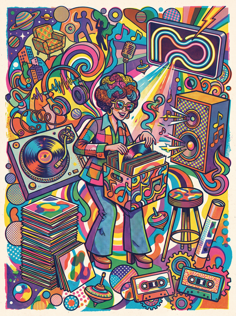 Crate Digger Turntable Scatter (150 Color Diamond Painting)