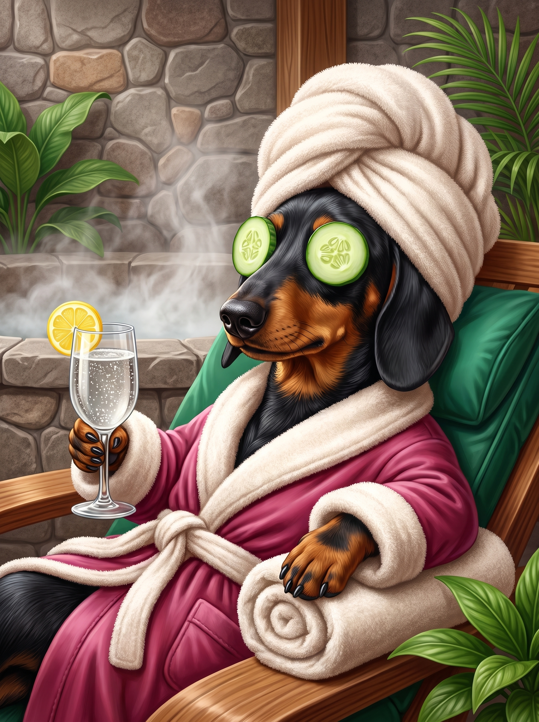 Dachshund Spa Cucumbers