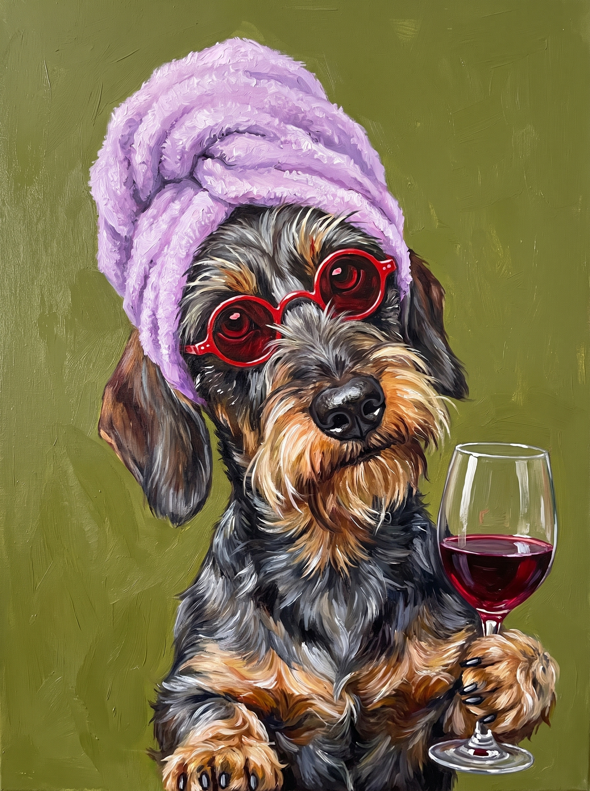 Dachshund Wine Spa Turban