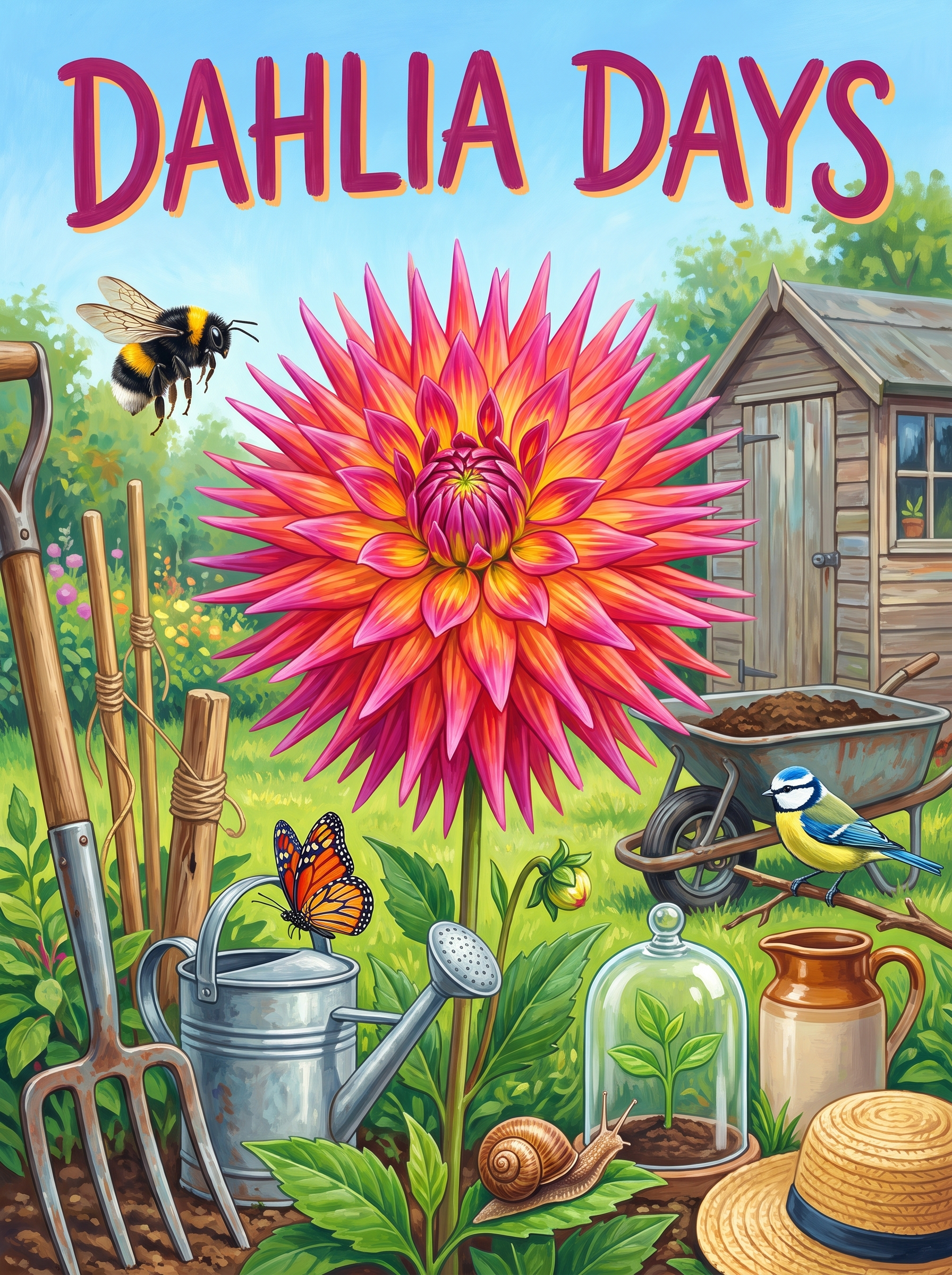 Dahlia Days Garden Shed