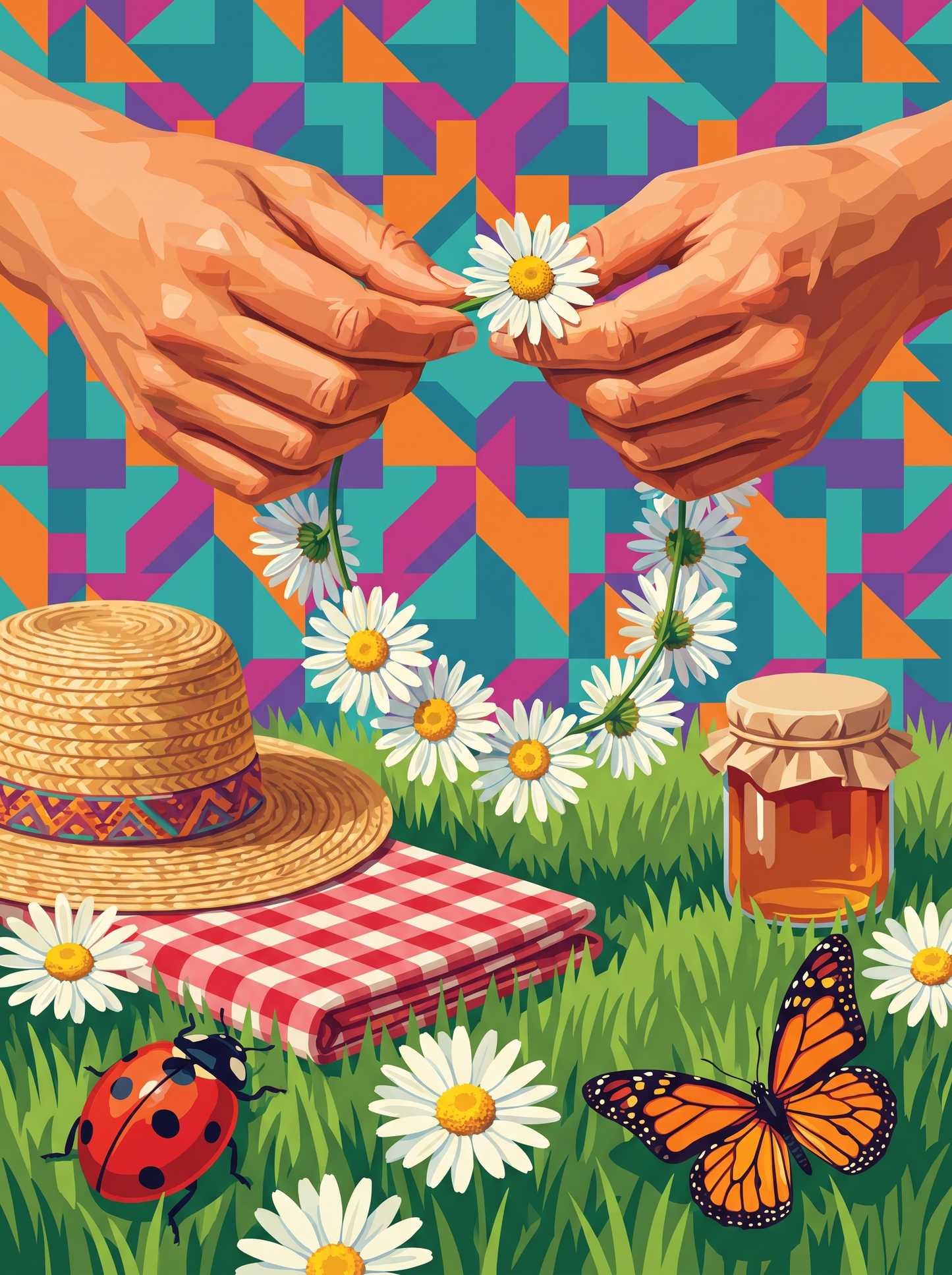 Daisy Chain Picnic Hands