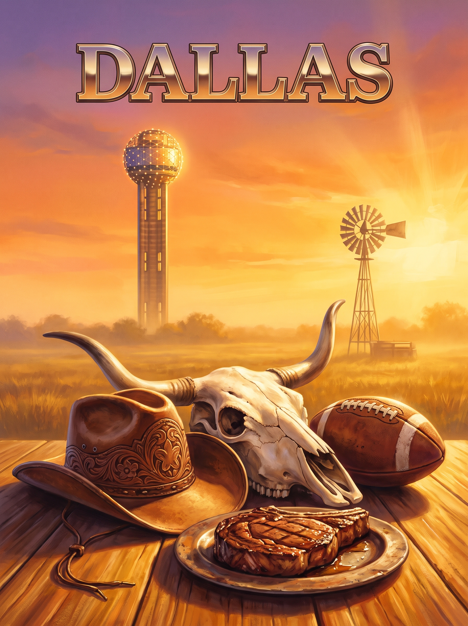Dallas Reunion Tower Steak