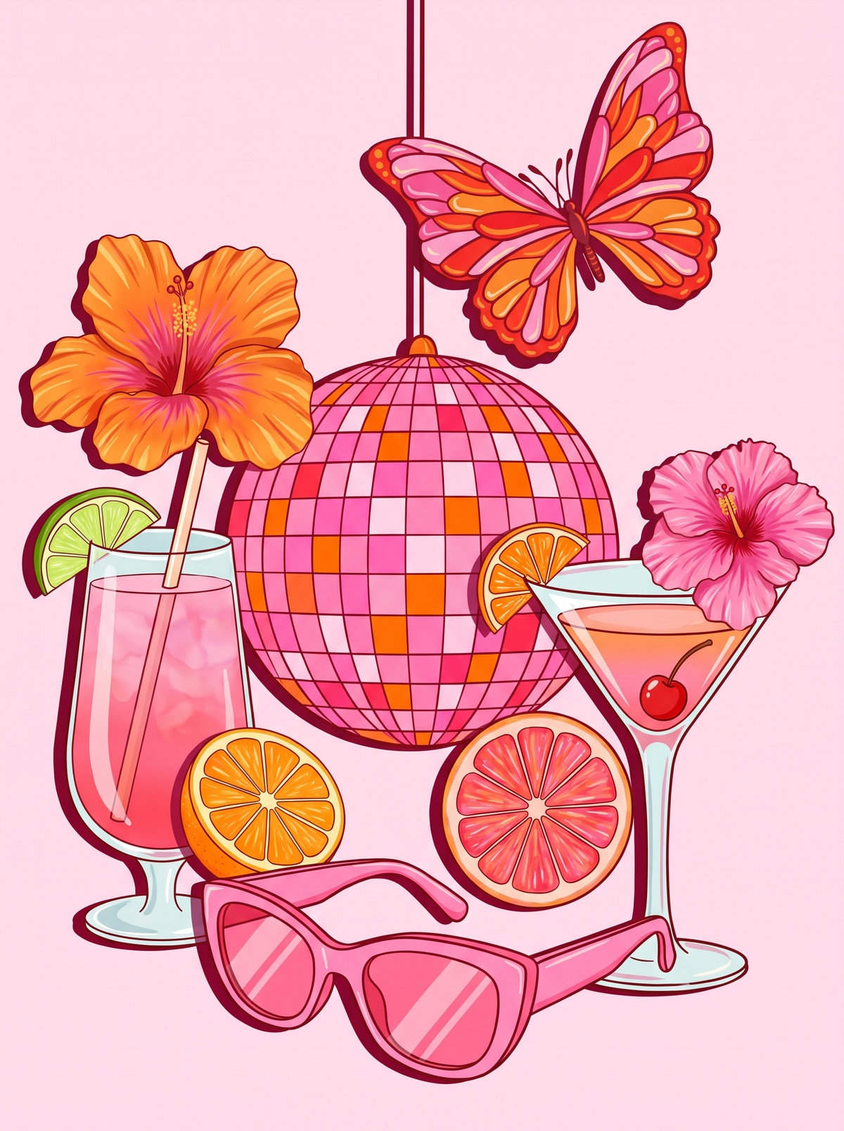 Disco Butterfly Cocktails