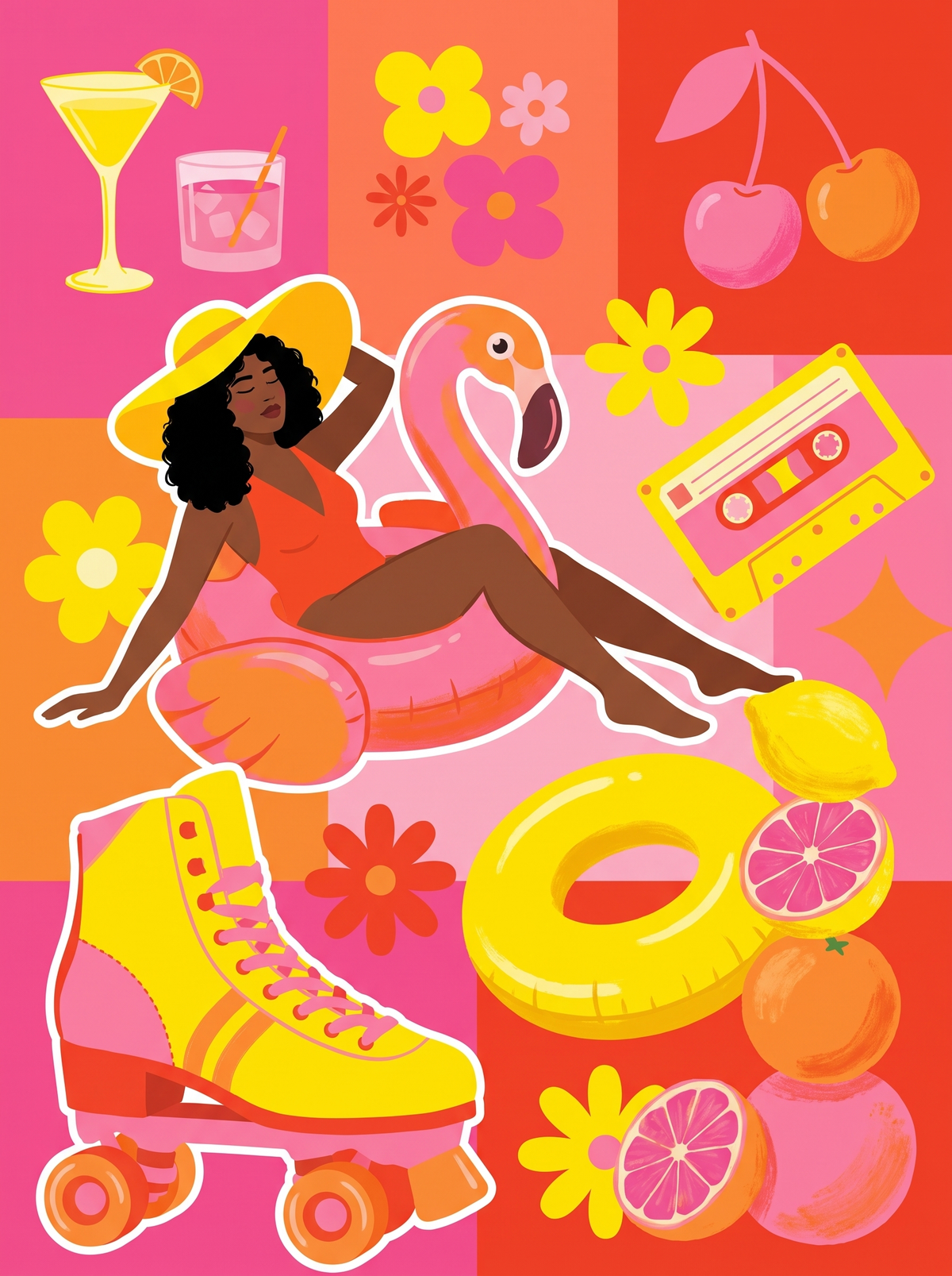 Flamingo Float Roller Skate