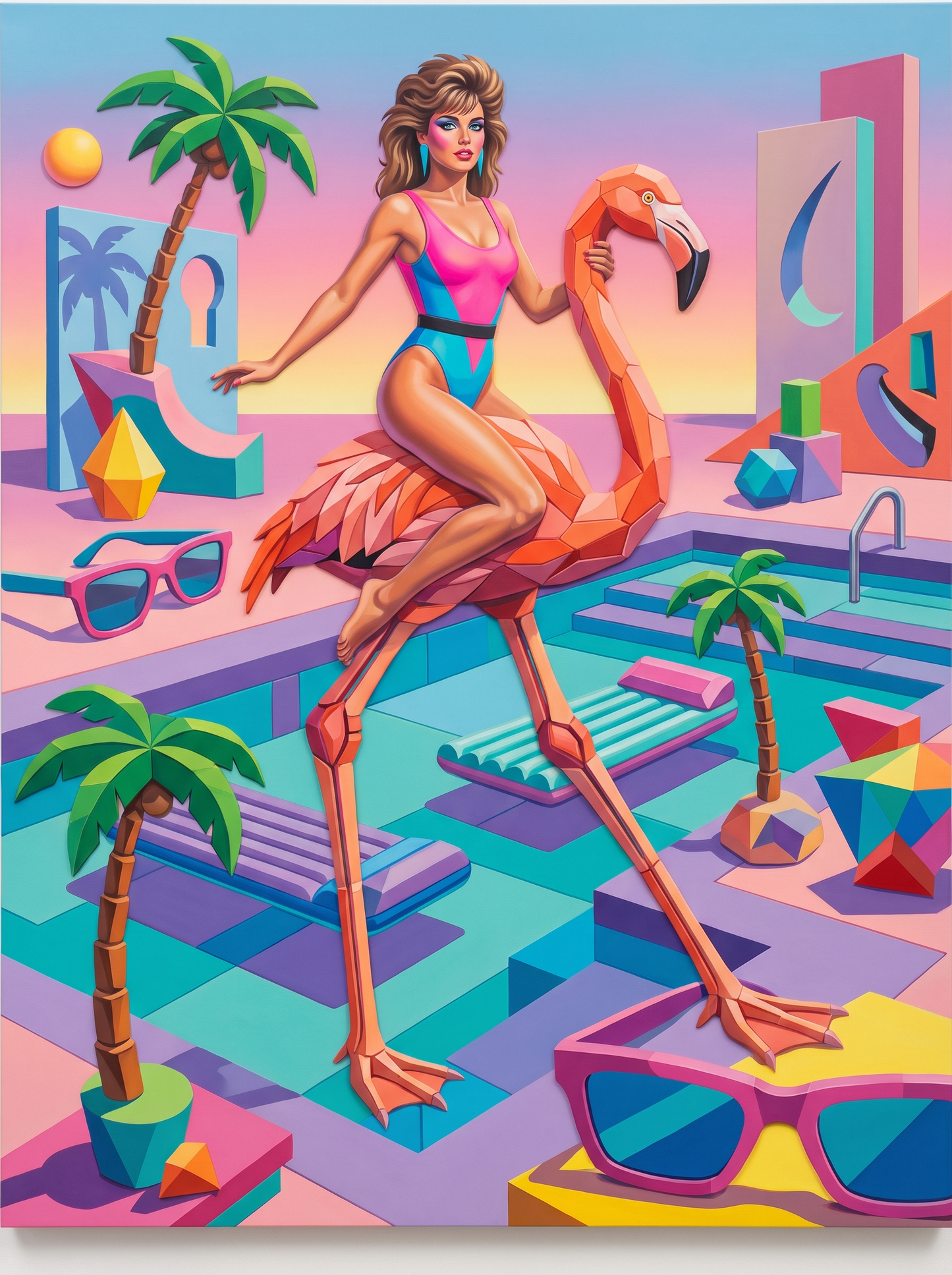 Flamingo Rider Poolside
