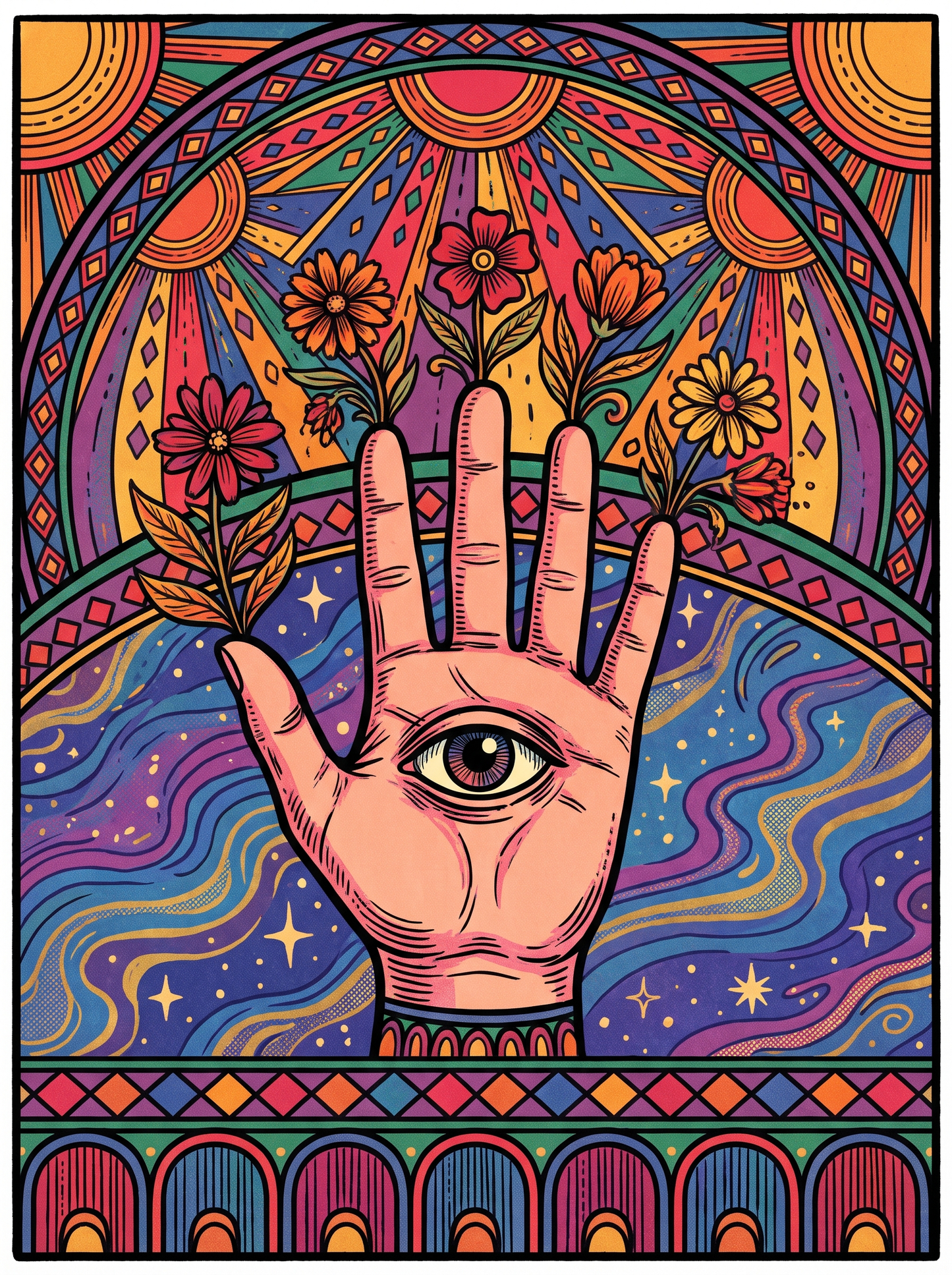 Flowering Palm With Eye