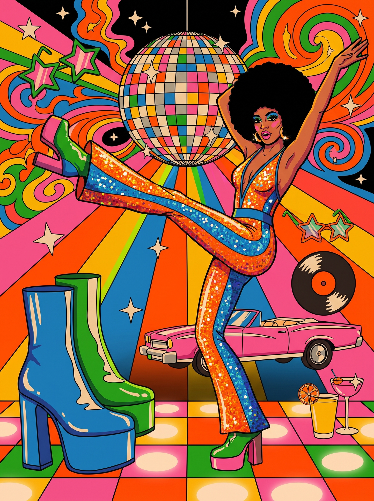 Glitter Disco Ball Dancer
