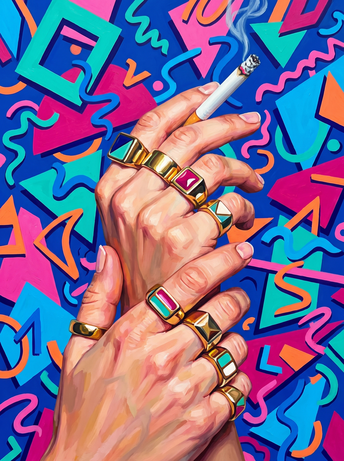 Gold Rings And Smoke