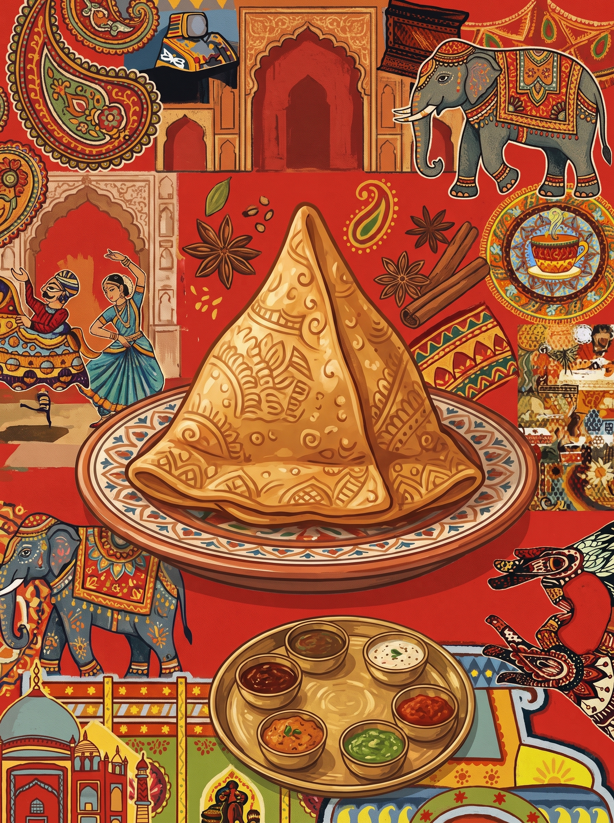 Golden Samosa Thali