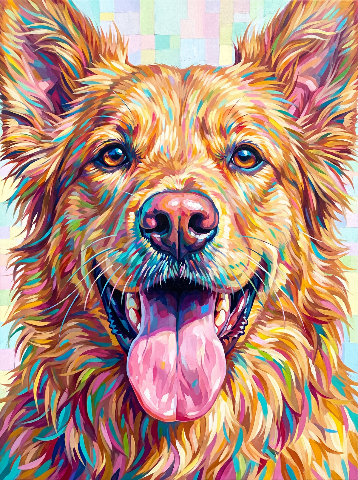 Grinning Golden Dog