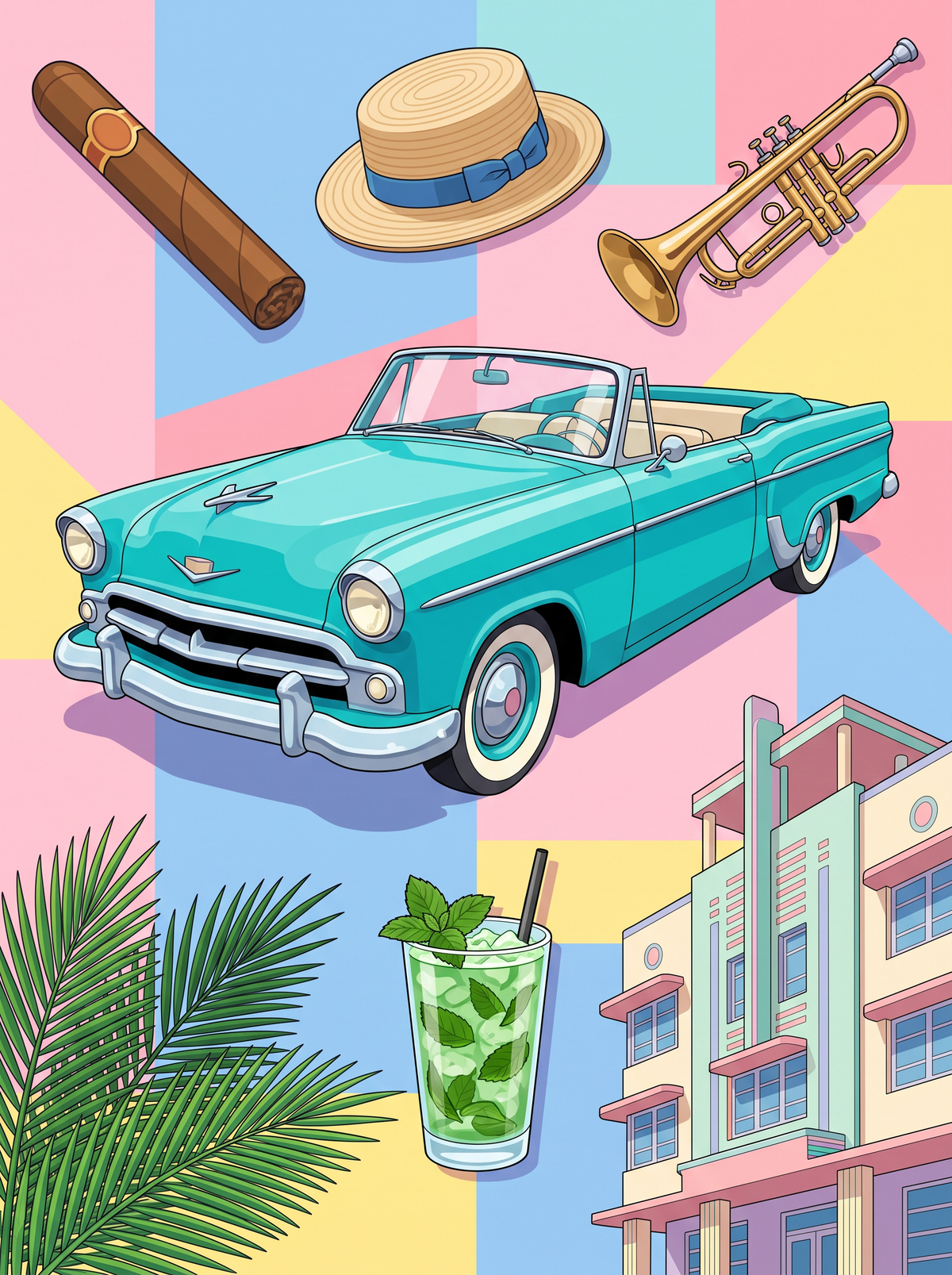 Havana Turquoise Car Mojito