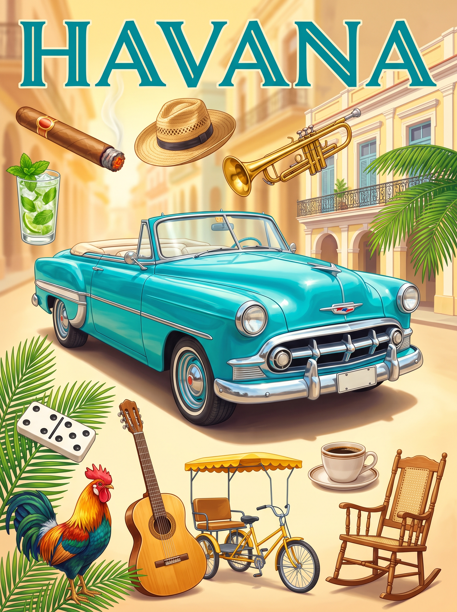Havana Turquoise Convertible