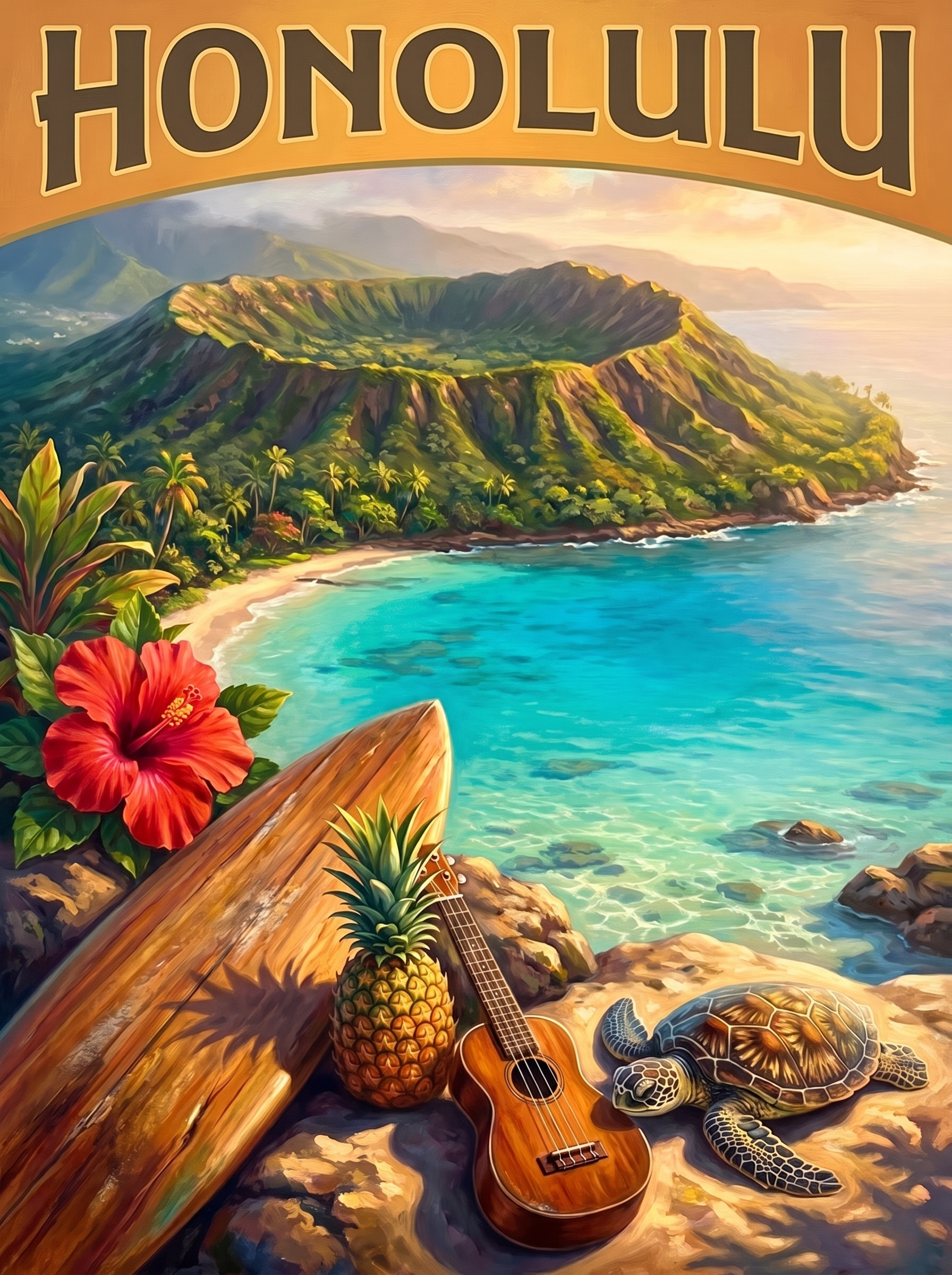 Honolulu Diamond Head Shore