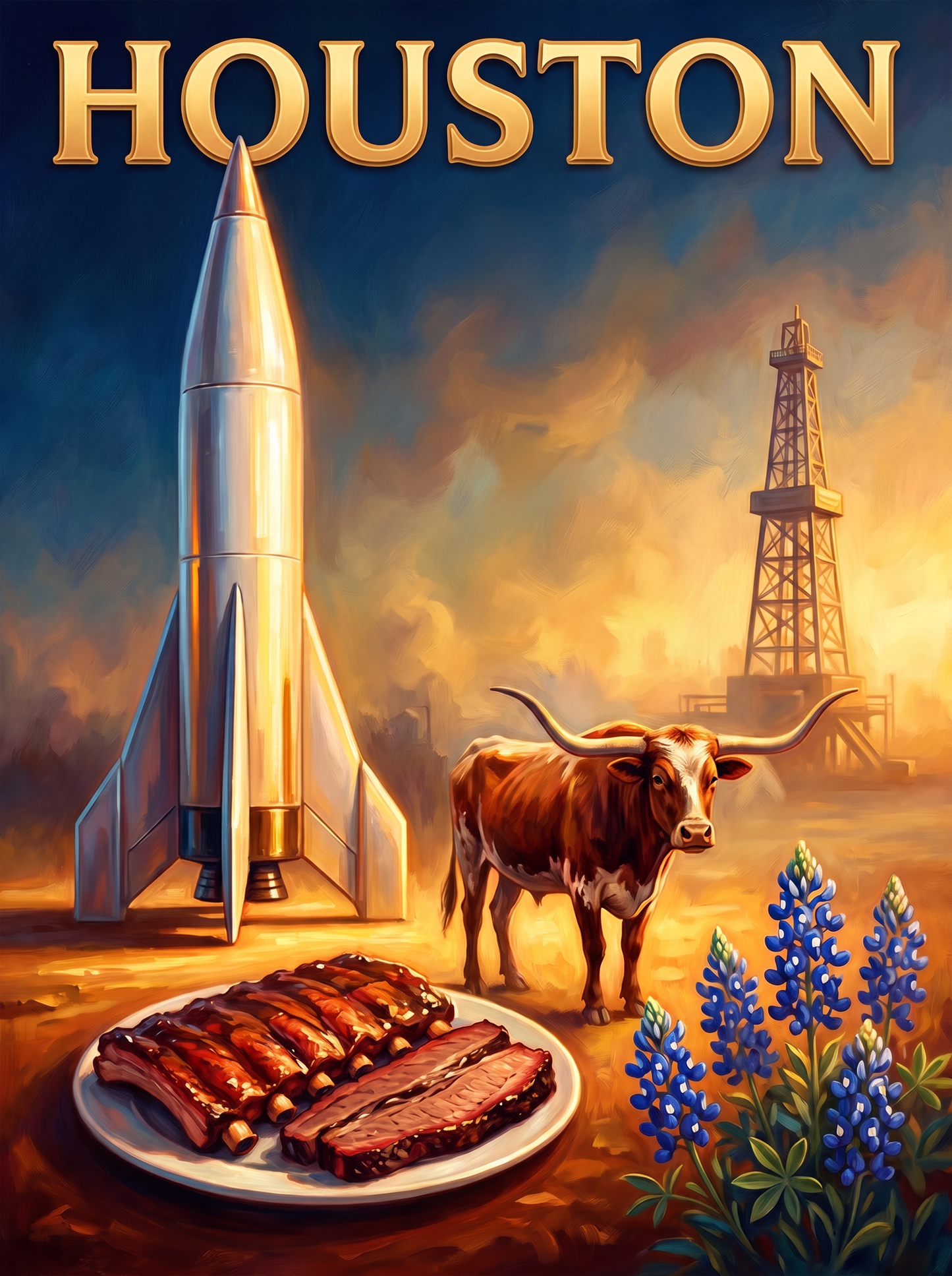 Houston Rocket And Longhorn